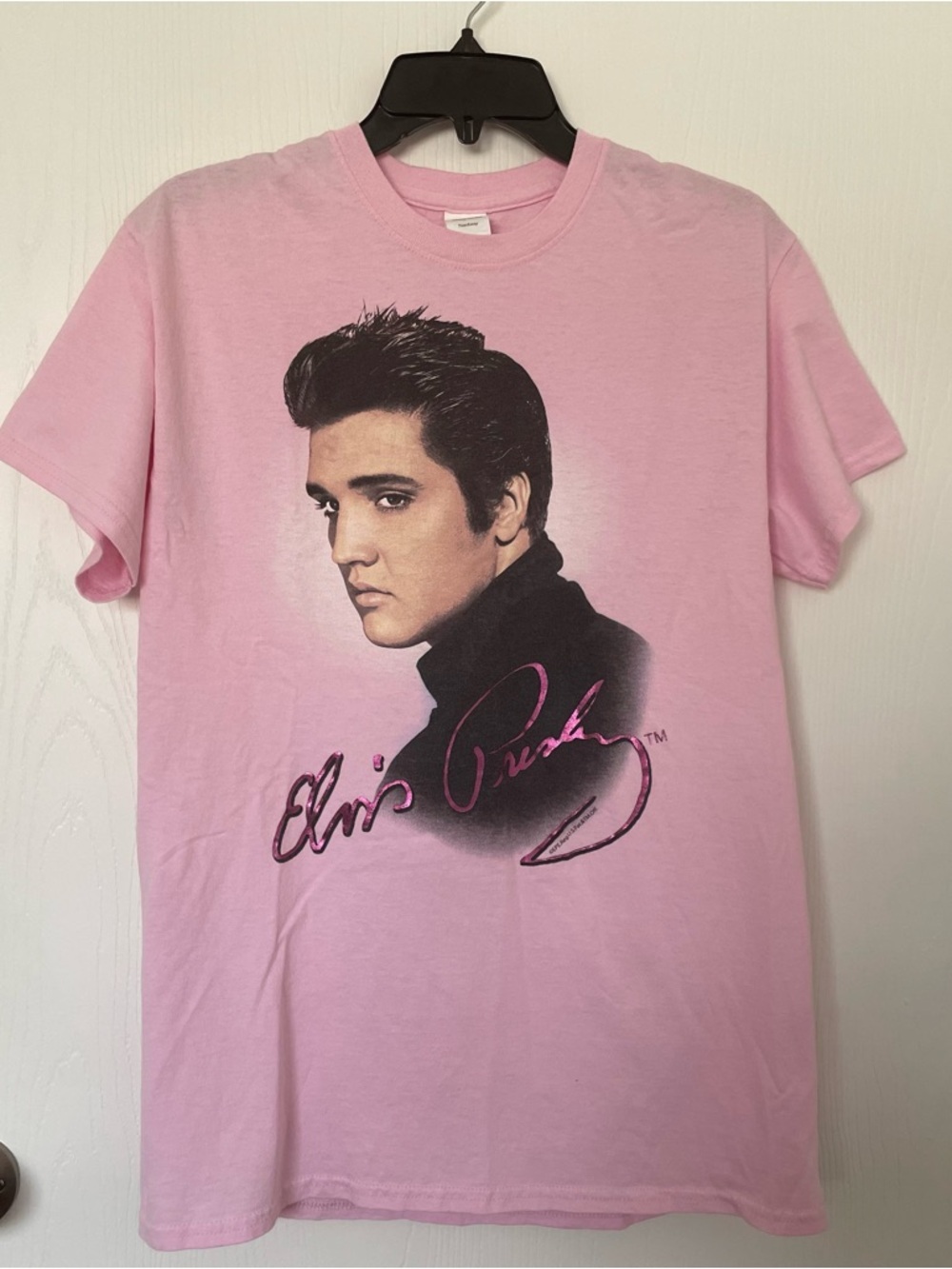 Pink Elvis Presley Graphic T-Shirt